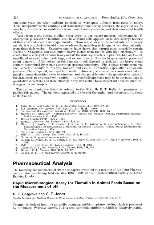 Pharmaceutical analysis