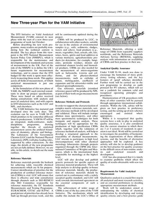 New three-year plan for the VAM Initiative
