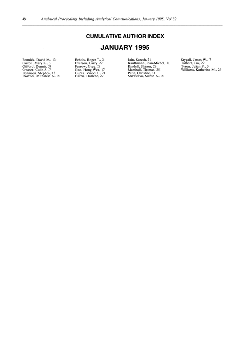Cumulative author index