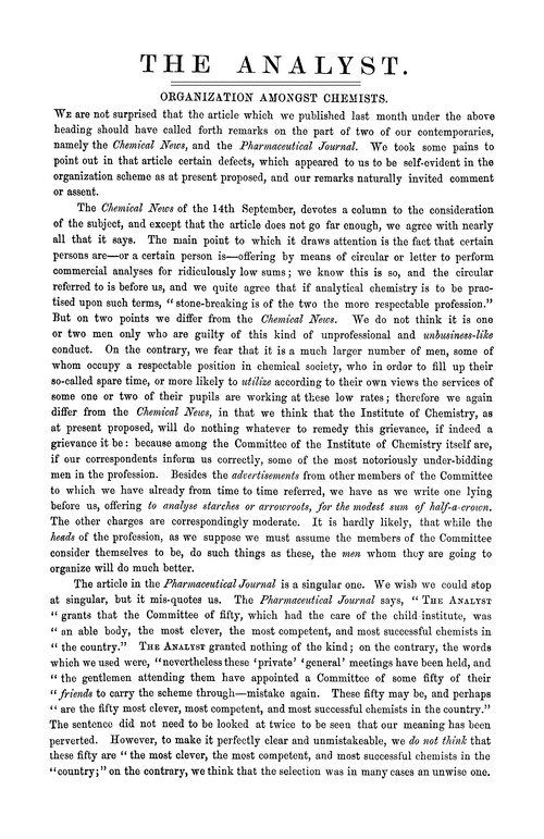 Organization amongst chemists