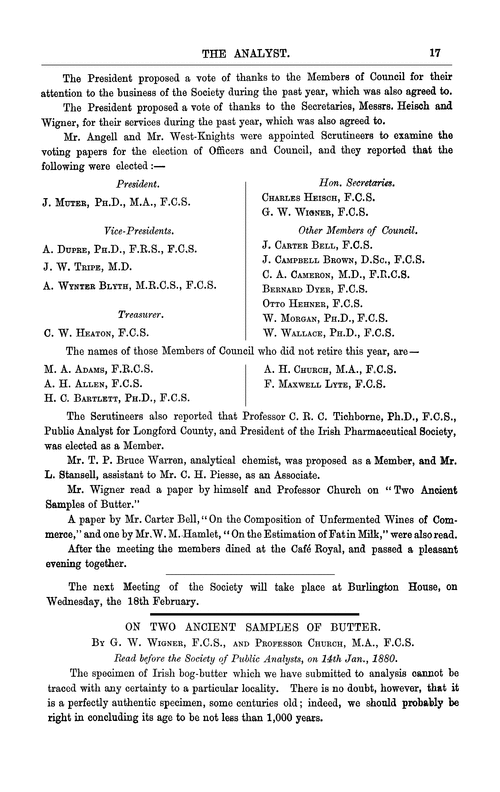 On two ancient samples of butter