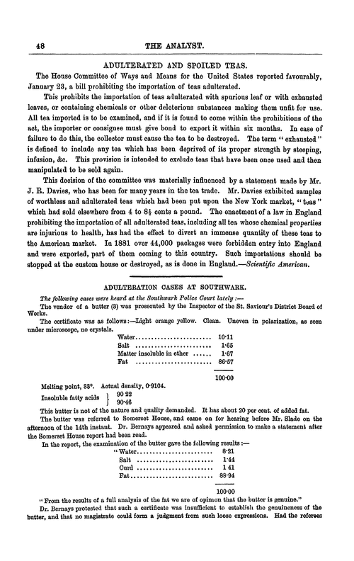 Adulterated and spoiled teas