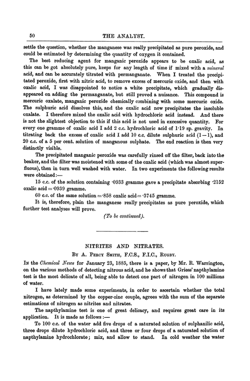 Nitrites and nitrates