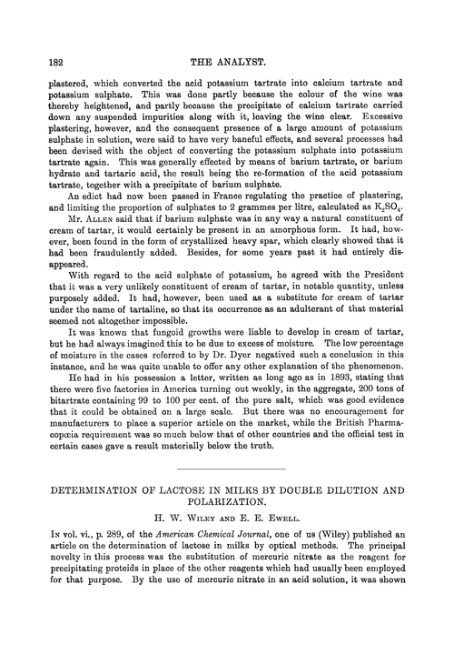 Determination of lactose in milks by double dilution and polarization