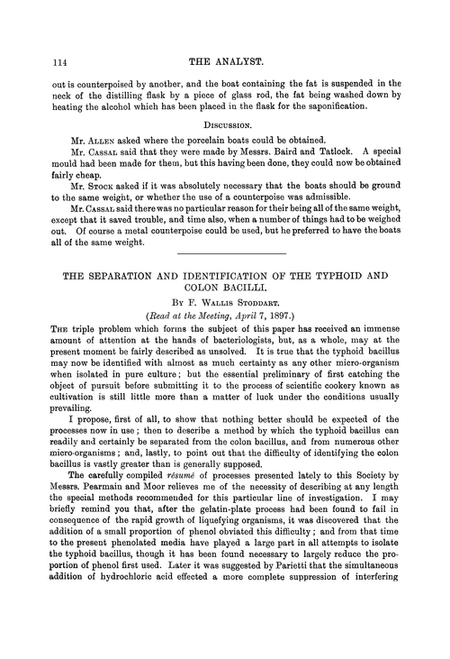The separation and identification of the typhoid and colon bacilli