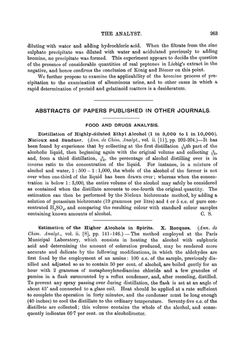 Food and drugs analysis