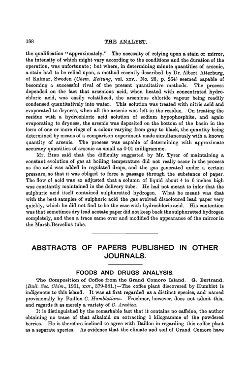 Foods and drugs analysis