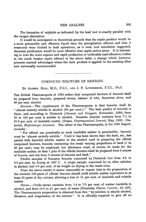 Compound tincture of benzoin