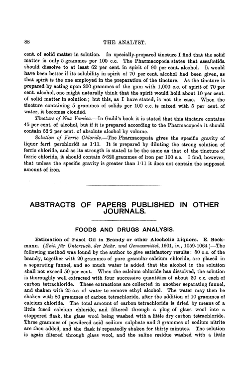 Foods and drugs analysis