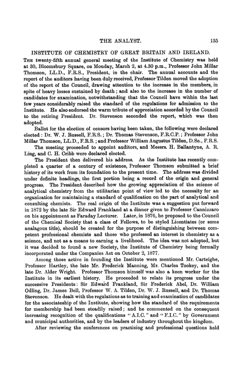 Institute of Chemistry of Great Britain and Ireland