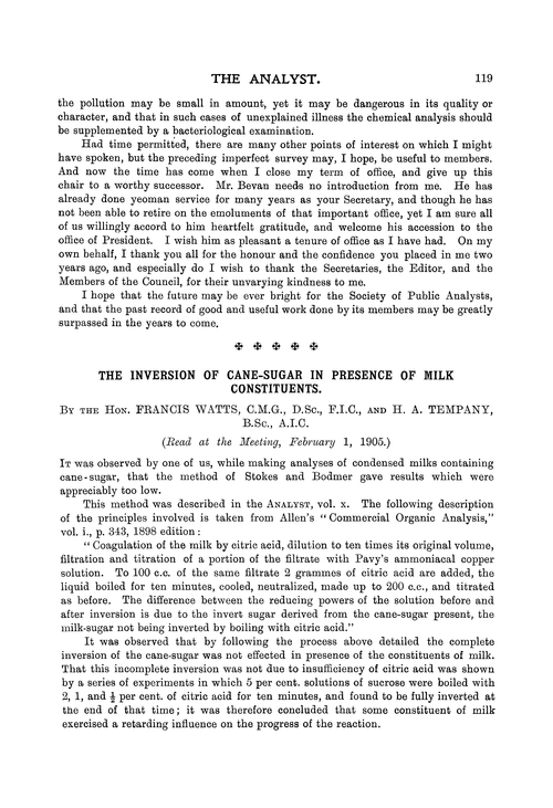 The inversion of cane-sugar in presence of milk constituents