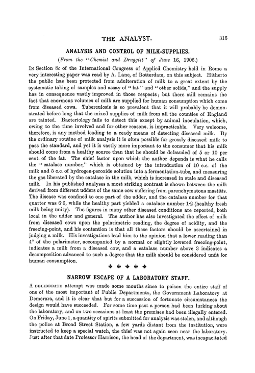 Narrow escape of a laboratory staff