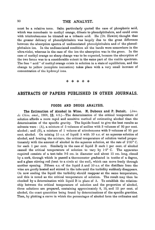 Foods and drugs analysis