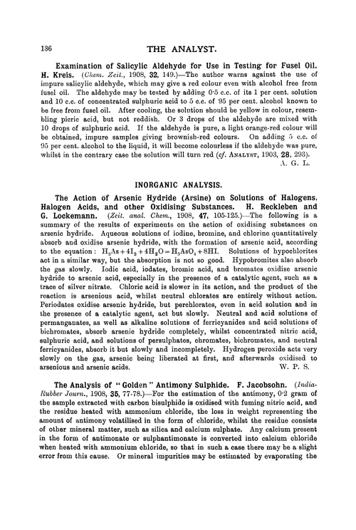 Inorganic analysis