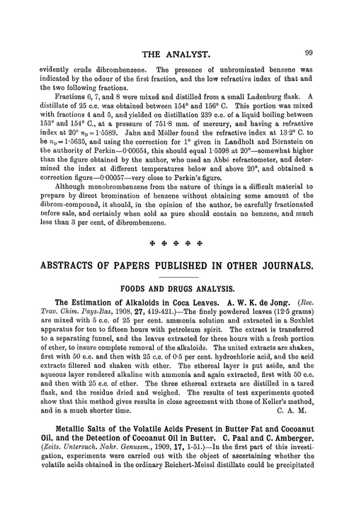 Foods and drugs analysis