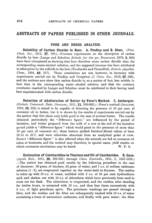 Food and drugs analysis
