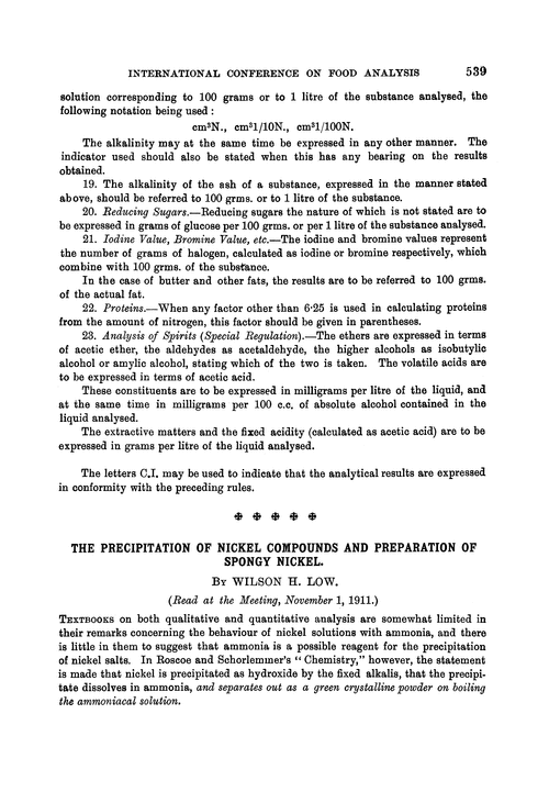 The precipitation of nickel compounds and preparation of spongy nickel