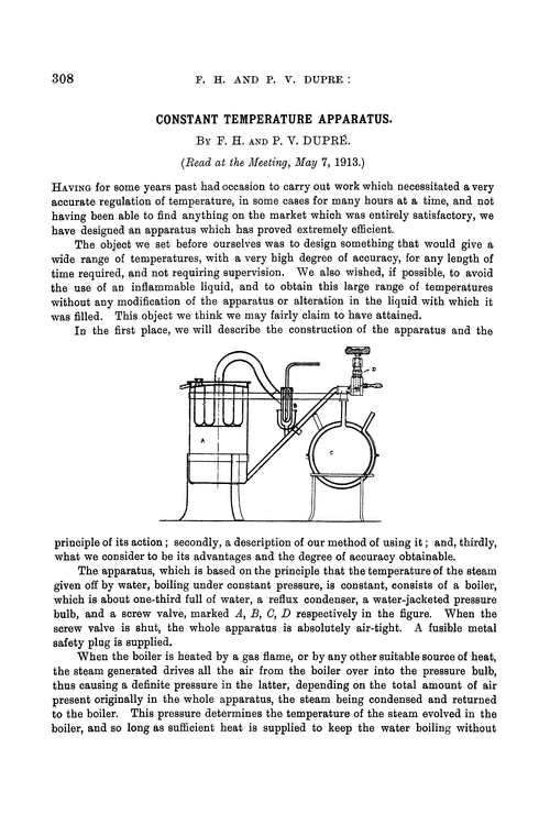 Constant temperature apparatus