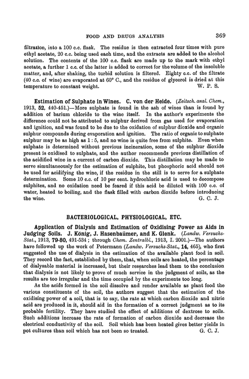 Bacteriological, physiological, etc.