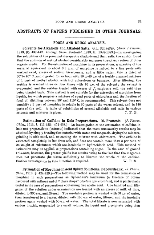 Foods and drugs analysis