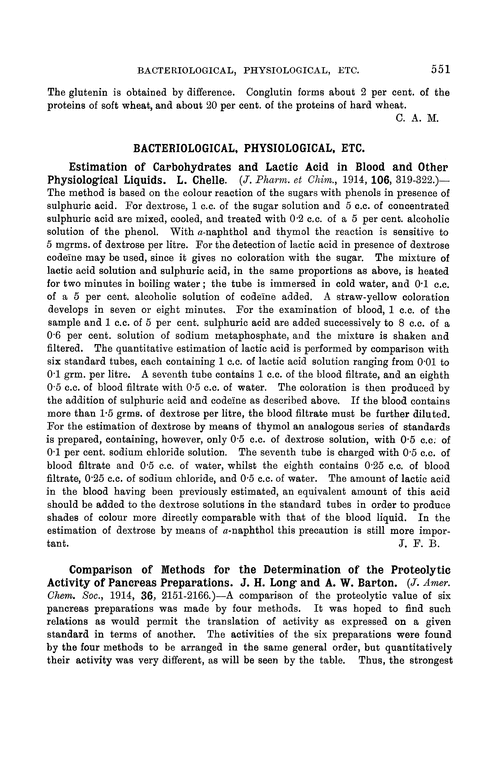 Bacteriological, physiological, etc.