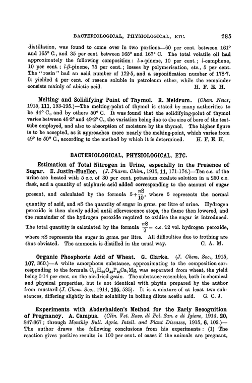 Bacteriological, physiological, etc.