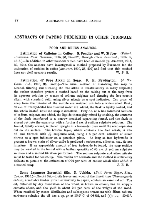 Food and drugs analysis