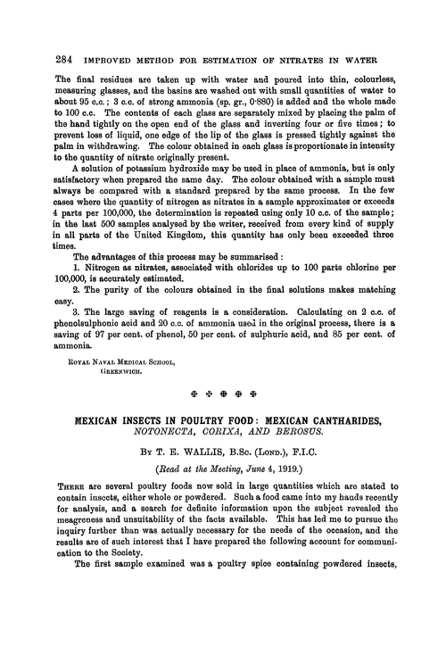 Mexican insects in poultry food: Mexican cantharides, Notonecta, Corixa, and Berosus