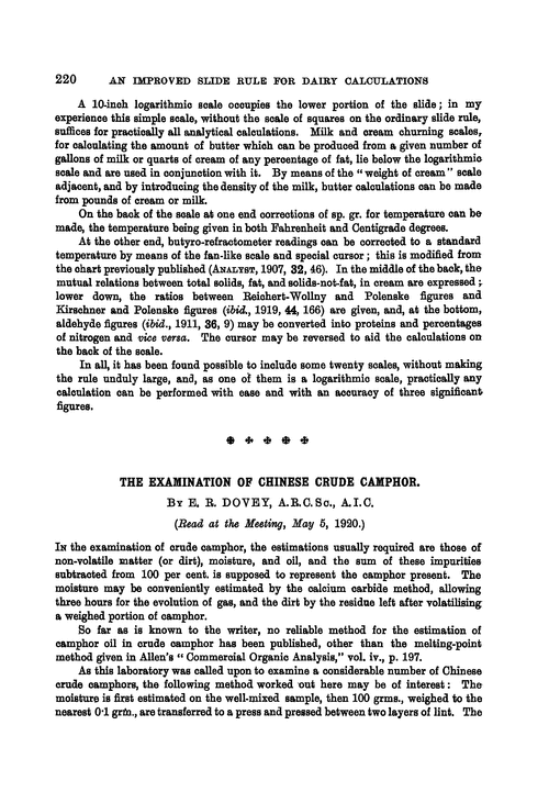 The examination of Chinese crude camphor
