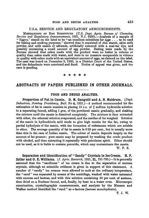 Food and drugs analysis