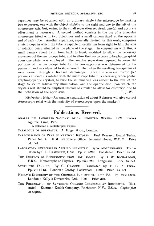 Publications received