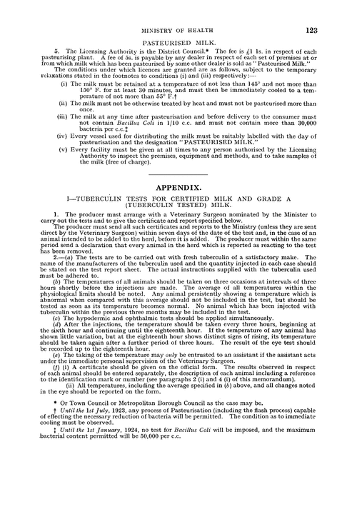 Ministry of Health. Appendix