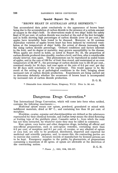 Dangerous drugs convention