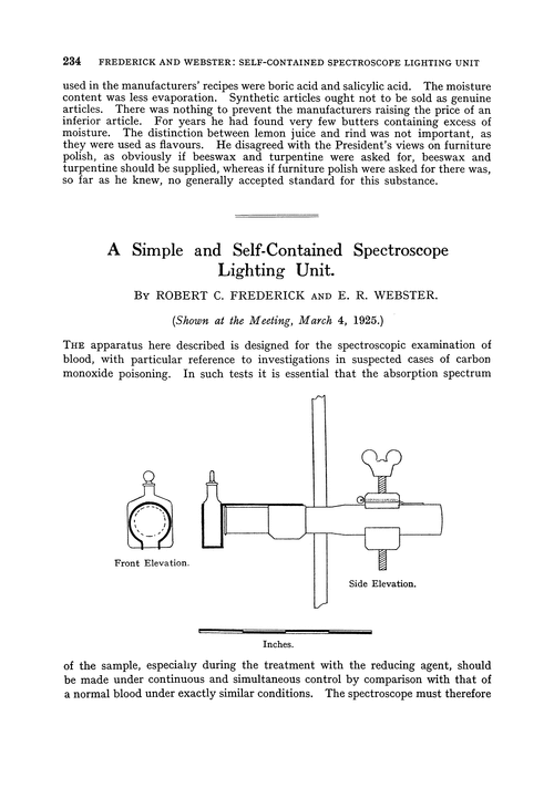 A simple and self-contained spectroscope lighting unit