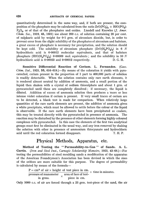 Physical methods, apparatus, etc.