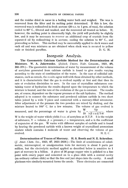 Inorganic analysis