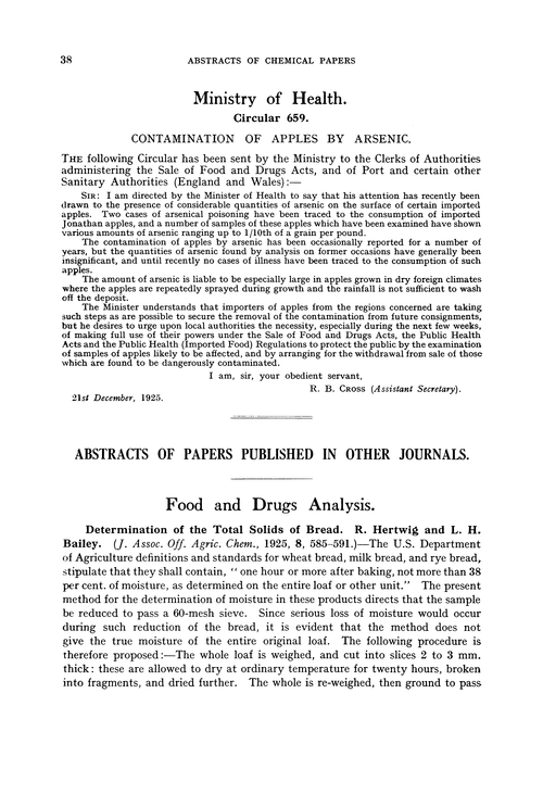 Food and drugs analysis