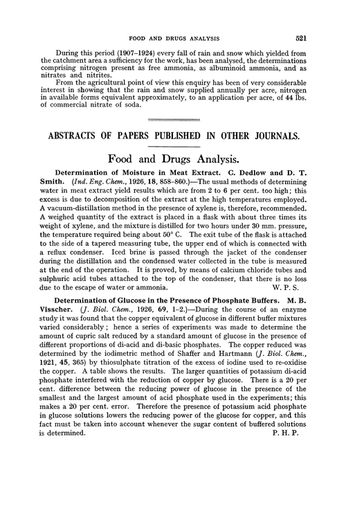 Food and drugs analysis