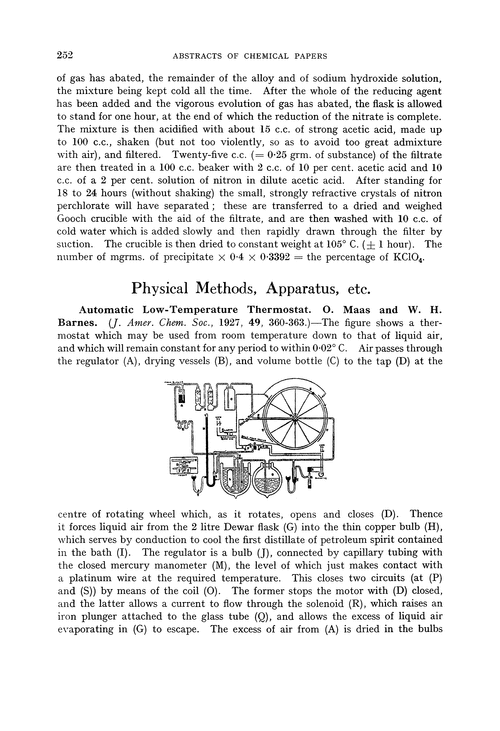 Physical methods, apparatus, etc.