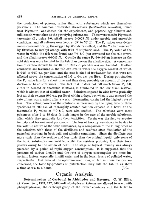 Organic analysis