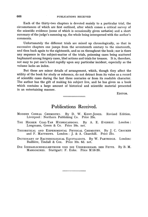 Publications received