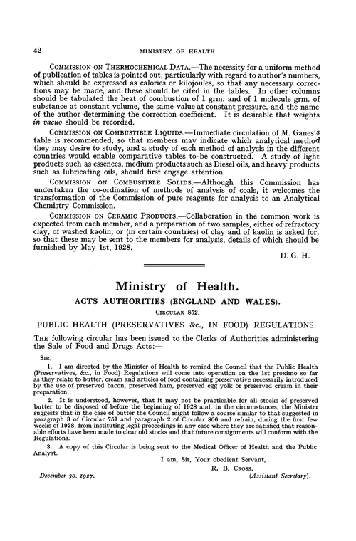 Ministry of Health. Acts Authorities (England and Wales)