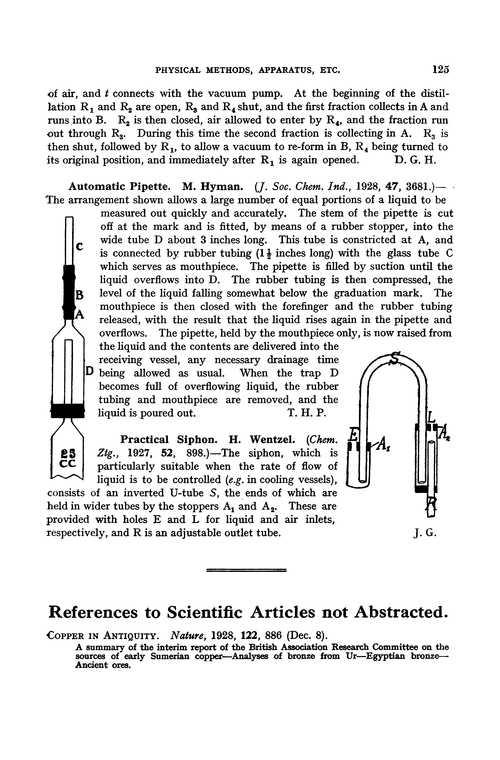 References to scientific articles not abstracted