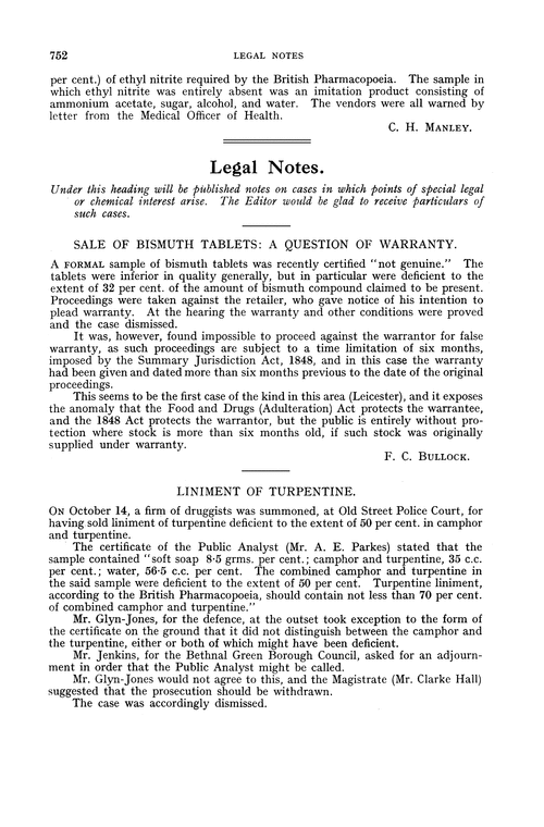 Legal notes