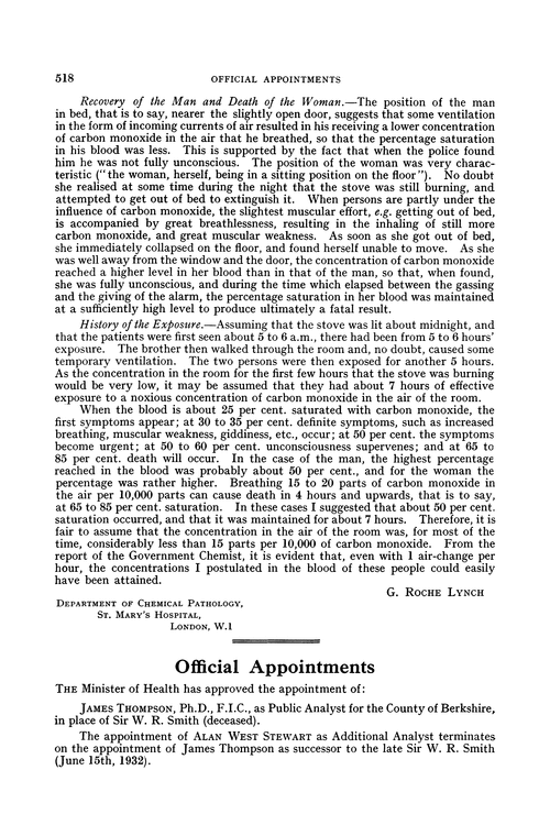 Official appointments