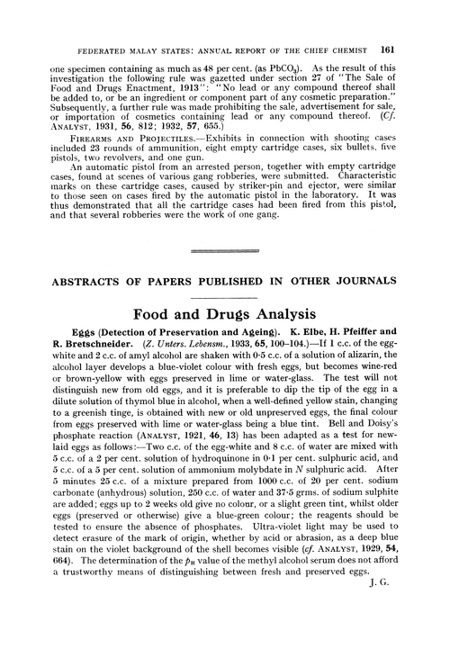 Food and drugs analysis
