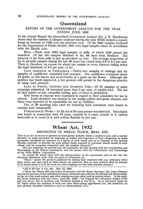 Wheat Act, 1932. Definition of bread, flour, meal, etc.