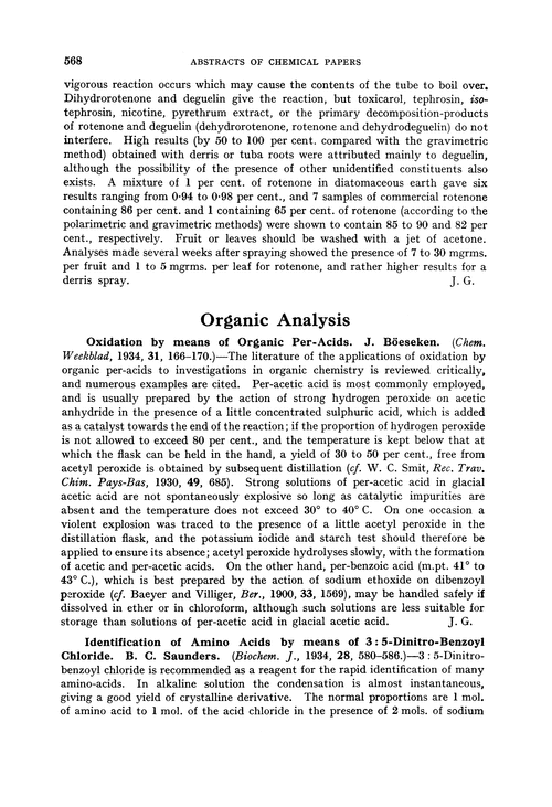 Organic analysis