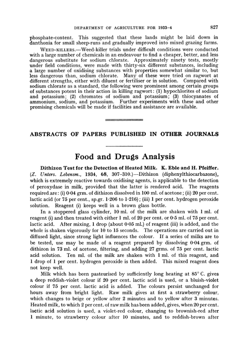 Food and drugs analysis