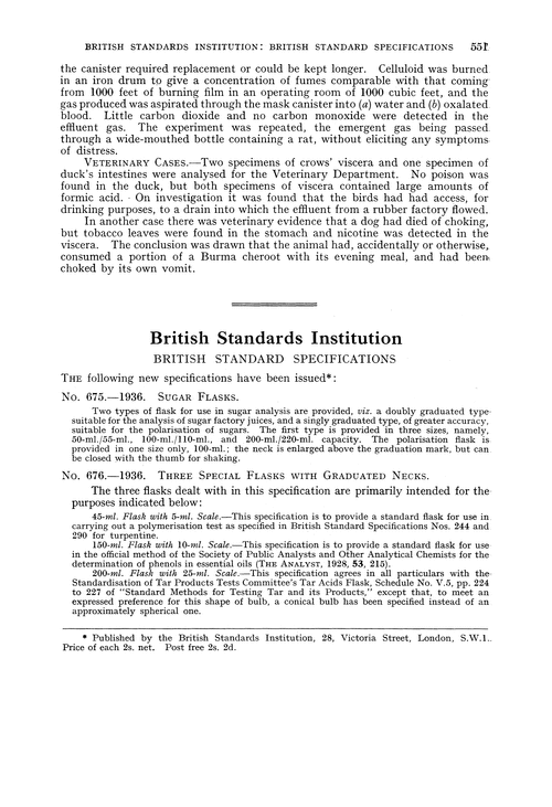 British Standards Institution. British Standard Specifications